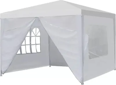Produktbild von Gewerbliches Gartenpavillonzelt, 3x3 m, 4 Wände, weiß, MultiGarden