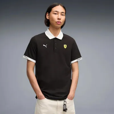 Produktbild von Puma Ferrari Piquet Kurzarm-poloshirt Schwarz M Mann Schwarz M