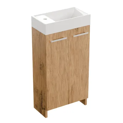Produktbild von Waschtisch mit Unterschrank 81x40x22 Waschbeckenunterschrank - waschbecken - Waschbecken mit Unterschrank für Badezimmer Lancelot-Eiche, schrank klein