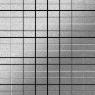 Produktbild von Mosaik Fliese massiv Metall Edelstahl gebürstet grau 1,6mm stark Bauhaus-S-S-B