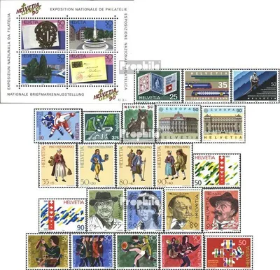 Produktbild von Briefmarken Schweiz 1990 Mi 1409-1435 (kompl.Ausg.) Jahrgang 1990 komplett postfrisch Jahresereignisse