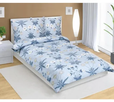Obrázek produktu pro Bavlněné povlečení - 140x200 cm. 70x90 - modrá