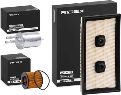 Produktbild von RIDEX Filterset Inspektionspaket Filtersatz für VW Golf V Schrägheck (1K1) TOURAN (1T1, 1T2) GOLF PLUS (5M1, 521) für AUDI A3 Sportback (8PA)