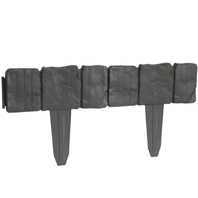 Image de Bordure de pelouse imitation pierre palisade STONE 2.5m - gris