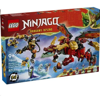 Obrázok produktu pre LEGO NINJAGO Wyldfyre a transformačný dračí oblek, Stavebnica, 9 rok / roky, Plast, 821 kusov, 980 g