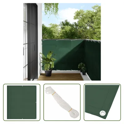 Produktbild von The Living Store Balkon-Sichtschutz Dunkelgrün 120x800 cm 100 % Polyester-Oxford