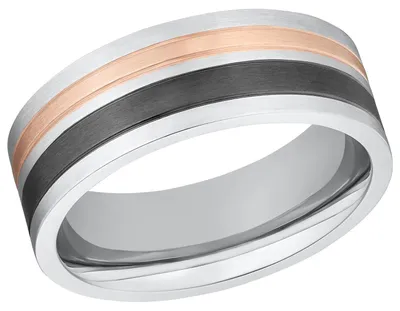 Produktbild von s.Oliver Ring für Herren aus Edelstahl, tricolor (Größe: 66mm)