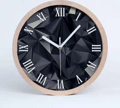Produktbild von Holzuhr 25fi cm wanduhr - weiße Spitzen - abstrakter Hintergrund
