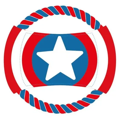 Immagine prodotto di Giocattolo Avengers per cani con squeaker e corda