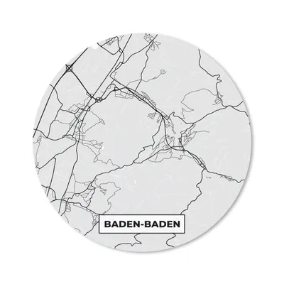 Produktbild von MuchoWow® Mauspad Mousepad Deutschland - Baden-Baden - Karte - Stadtplan - Wegbeschreibung 20x20 cm - Mousepads - Maus Mat - Pad - Mausunterlage - Schreibtischmatte
