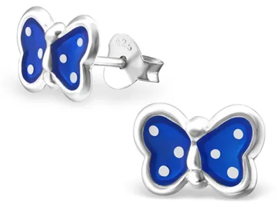 Produktbild von Kinderohrstecker: Mädchen Ohrringe Silber „Schmetterling“