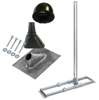 Produktbild von PremiumX PROFI X100-48K SAT Dachsparrenhalter Blei-Ziegel Tülle Mastkappe Schrauben