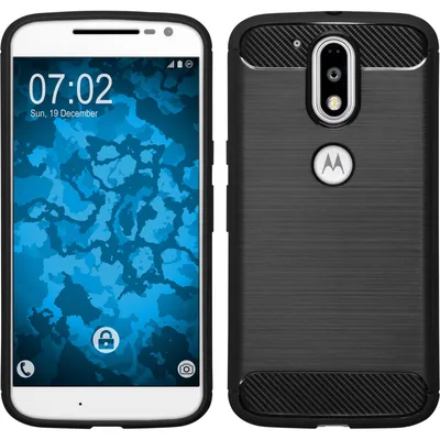 Produktbild von PhoneNatic Case kompatibel mit Motorola Moto G4 Plus - schwarz Silikon Hülle Ultimate + 2 Schutzfolien