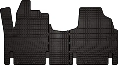 Image de Tapis de sol voiture en caoutchouc pour Fiat Scudo I (1994-2006, utilitaire) Noir, lot de 3 pièces, fixations