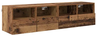 Immagine prodotto di vidaXL mensole da parete per TV 2 pezzi in legno recuperato 60 x 30 x 30 cm materiale a base di legno