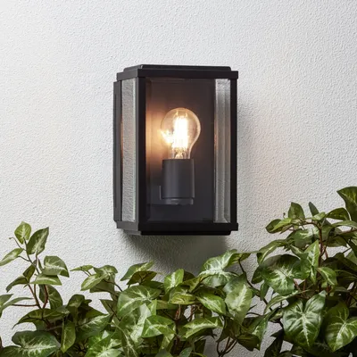 Obrázek produktu pro BRILLIANT Venkovní nástěnná lampa Gaia | Venkovní lampa | Kov/sklo | Černá | IP44 | 1x E27 max. 60 W