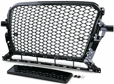 Immagine prodotto di Griglia radiatore griglia sportiva a nido d'ape nero lucido + supporto PDC per Audi Q5 8R 2012-2016