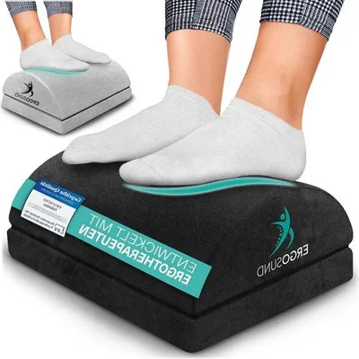 Produktbild von Famanu Fußstütze Höhenverstellbar - Ergonomische Fußablage mit rutschfester Oberfläche
