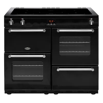 Produktbild von Belling PKENS100EIBLK, Range Cooker (Kochherd), Schwarz, Drehregler, Berührung, Vorderseite, Emaille, Unten rechts