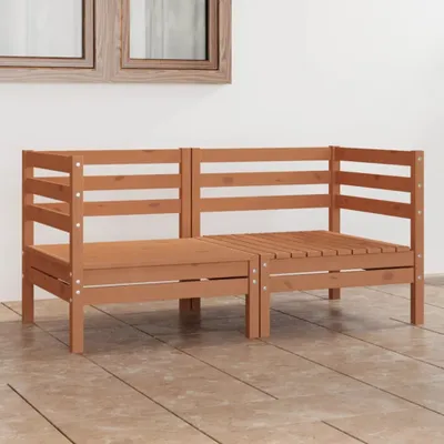 Produktbild von "2026 Promotion" 2-Sitzer Gartensofa - Honigbraun Massivholz Kiefer - Gartensofas CC4200