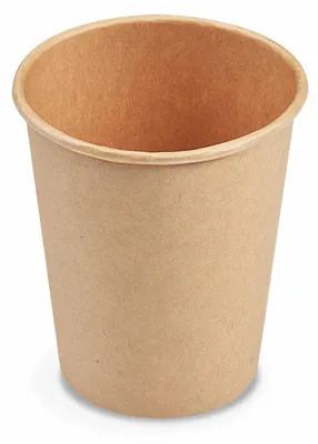 Produktbild von 100x Heiß- und Kaltgetränkebecher Pappbecher braun 200ml 280ml 'M' Ø 80mm