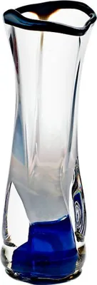 Produktbild von Vase mit  blauem Fuss "Stiller" (25cm)