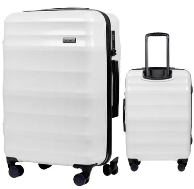 Image de Valise, polycarbonate résistant, serrure TSA, BLANC