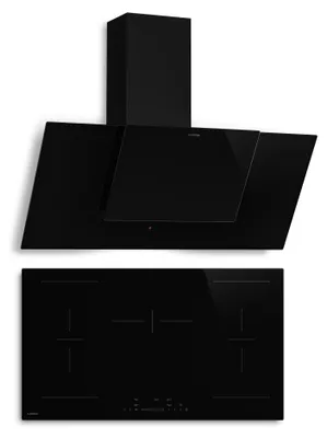 Obrázok produktu pre Klarstein HaloSync indukčná varná doska s integrovaným digestorom, 60 cm – 5 zón, Boost 11400 W, dotykový posuvník, flexibilné zóny, časovač, detská poistka, indikátor zvyškového tepla, integrovaný digestor