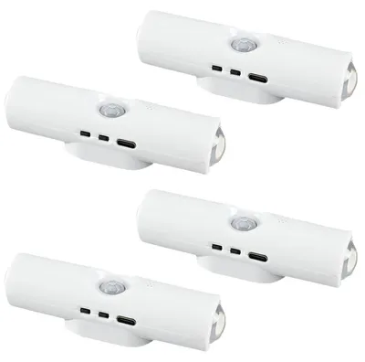 Produktbild von LED Ambienteleuchte 4er Set mit Bewegungssensor, Kabellose Wandleuchten Magnetisch Wiederaufladbar