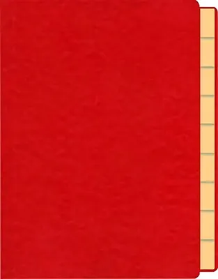 Produktbild von RNK Briefmarkenmappe rot 250x180mm für A5 10 Fächer Registerschnitt