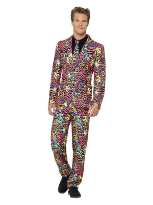 Produktbild von Neon Anzug, Mehrfarbig, mit Jacke, Hose & Krawatte