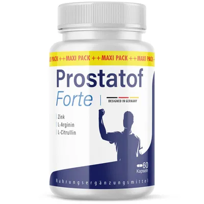Produktbild von Prostatof Forte Kapseln - mit  L-Arginin, L-Citrullin und Maca - Kraft für den aktiven Mann - 60 Kapseln