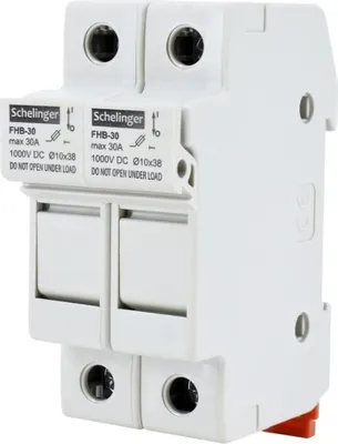 Produktbild von Schelinger A13-FHB-2P-DC1000-32 2-poliger Sicherungssockel 10x38 32A 1000V DC