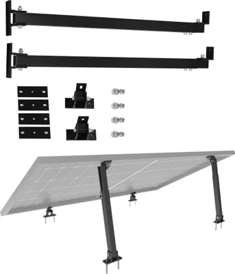 Produktbild von NuaSol -NuaFix Verstellbare Halterung Solar- & PV-Montagesysteme Photovoltaik Solarmodule Solarpanel Balkonkraftwerk Neigungswinkel 15° - 30° Schwarz
