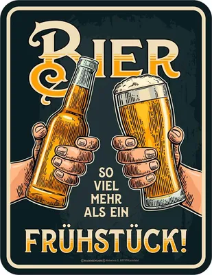 Produktbild von Bier - Fun-Schilder - Frühstück