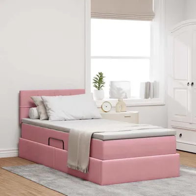 Image de Maison Exclusive - Lit à sommier LED avec matelas Rosa 90 x 190 cm en velours