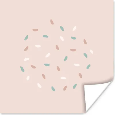 Produktbild von MuchoWow® Poster Sommer - Abstrakt - Pastell 100x100 cm - Babyzimmer