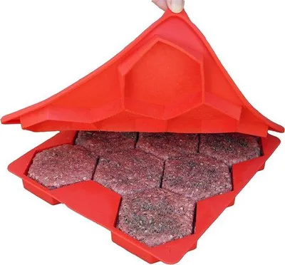 Produktbild von 8-in-1 Burgerpress & Vriescontainer für 8 Quarter-Pound Hamburger (32 Oz.)