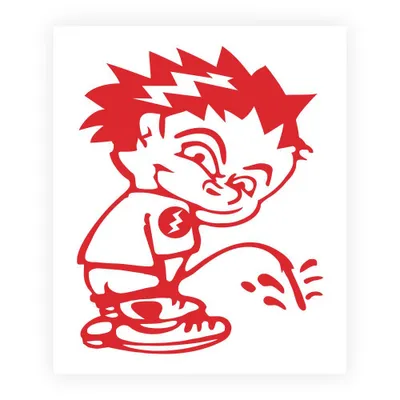Produktbild von Sticker Aufkleber Monello Pipì Rot 14 x 16 cm