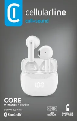 Image de Cellularline 8018080490606 Casque sans fil intra-auriculaire Appels/Musique USB Type-C Bluetooth Blanc