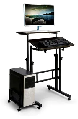 Produktbild von Höhenverstellbarer Computertisch mit Rollen für das Büro