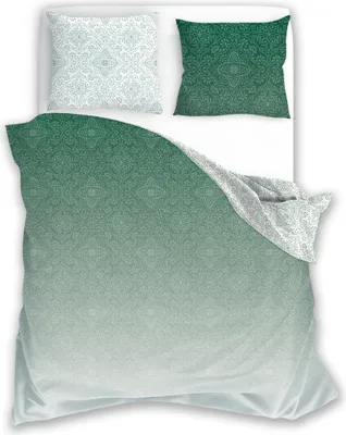 Produktbild von Bettwäsche 140x200 cm + 70x90 cm 100% Baumwollsatin Bettgarnitur Bettbezug (Milagro Verde 023)