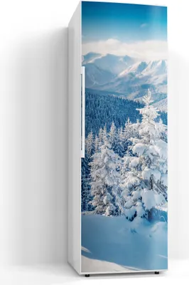 Produktbild von DEQORI Magnetmatte Kühlschrank beschreibbar 60x180 cm 'Karpatenwinter' Magnetfolie