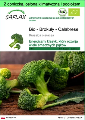 Zdjęcie produktu dla SAFLAX - Garden to go - Bio - Brokuły - Calabrese - 100 Nasiona - Z doniczką, pokrywą klimatyczną i podłożem do uprawy - Brassica oleracea