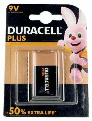 Produktbild von Duracell Plus Power, Einwegbatterie, 9V, Alkali, 9 V, 1 Stück(e), Schwarz, Orange