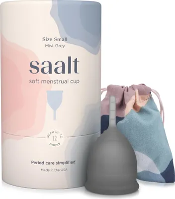 Produktbild von Saalt Soft Menstruationstasse Grau, Kleine Größe