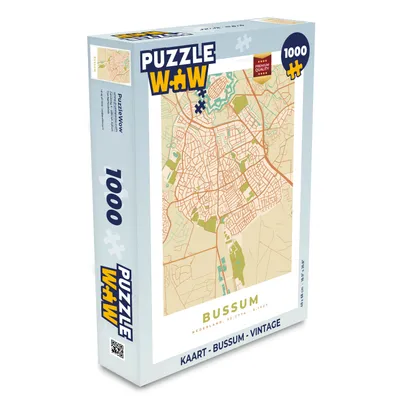 Obrázek produktu pro MuchoWow MuchoWow® Puzzle 1000 ks Mapa - Bussum - Vintage