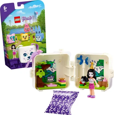 Produktbild von LEGO 41663 Friends Magische Würfel Emmas Dalmatiner-Würfel, ideal als kleines Geschenk für Kinder ab 6 Jahre, Spielzeug mit Tierfigur und Mini-Puppe
