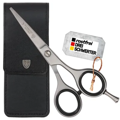 Produktbild von Bartschneideschere – Aus Edelstahl – 13 cm – Mit Fingerhaken und Etui
