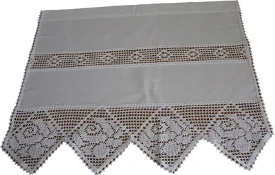 Produktbild von ZAZDROSTKA Weißer Vorhang mit Spitze 50/200 Dekorative Fenstergardinen